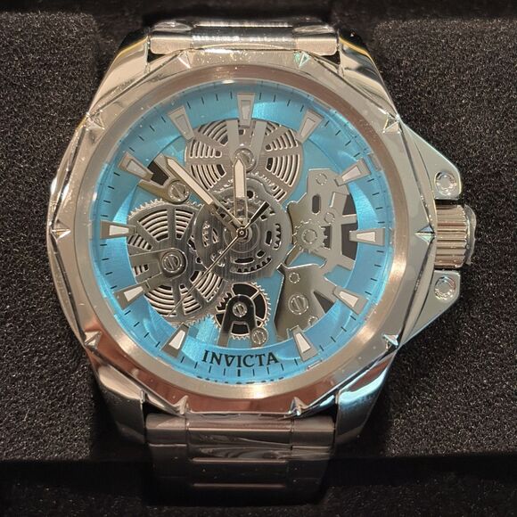 Invicta Objet D Art Men\'s Watch Skeleton Dial Tiffany Blue 50379 main image 11